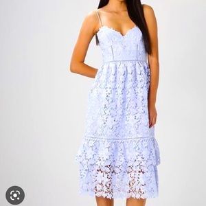 Club Monaco Nanhah Pale Blue Lace Dress